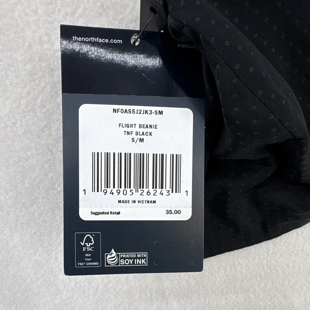 The North Face Flight Series Beanie Black S/M Lightweight Packable Reflective